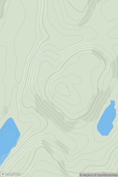 Thumbnail image for Meall Ailein [Oban to Loch Fyne] showing contour plot for surrounding peak
